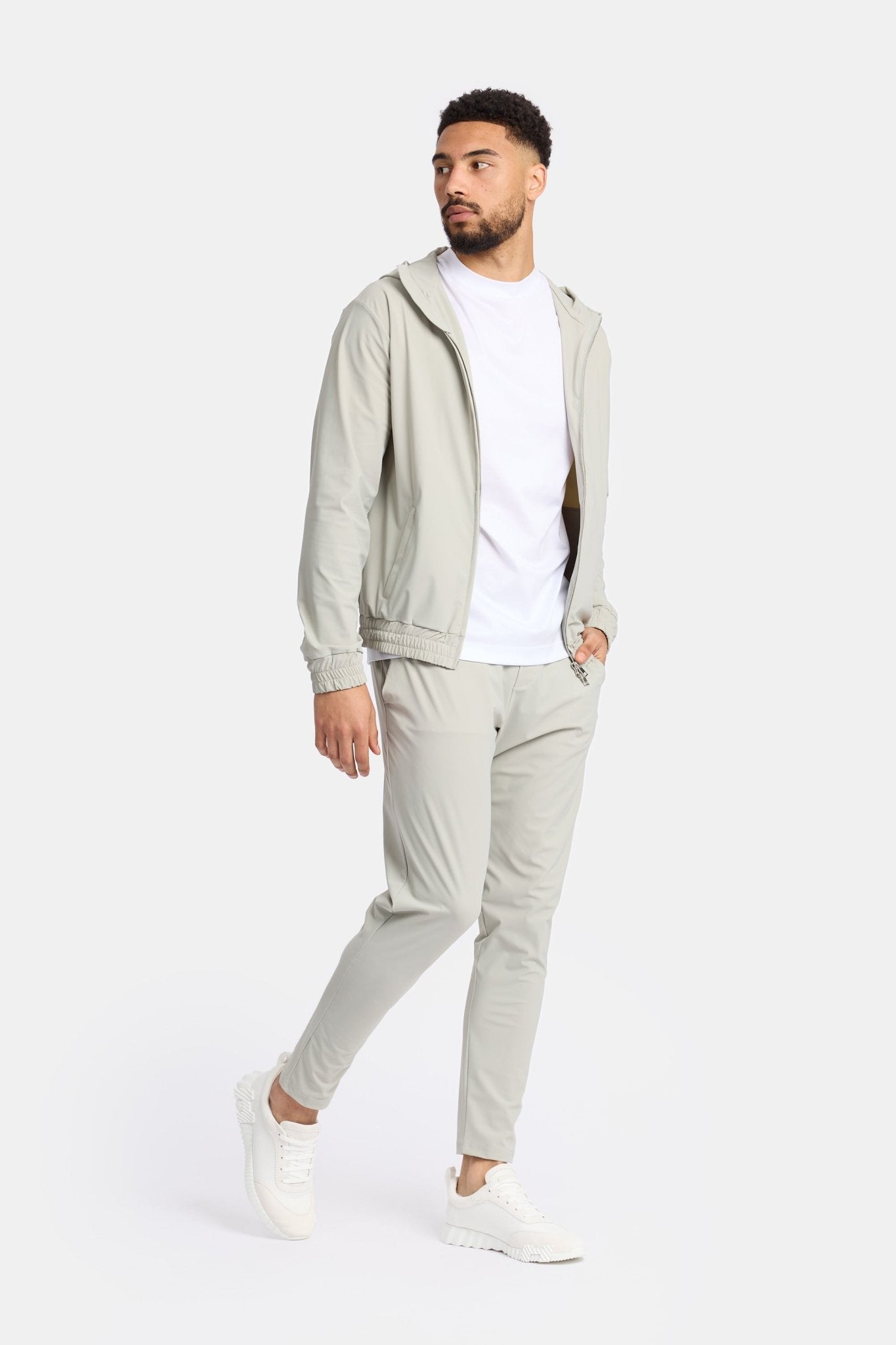 Cloud Grey Hooded Tech Vest
