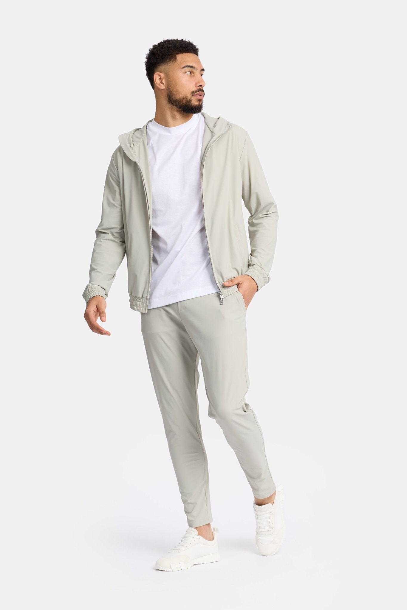 Cloud Grey Hooded Tech Vest