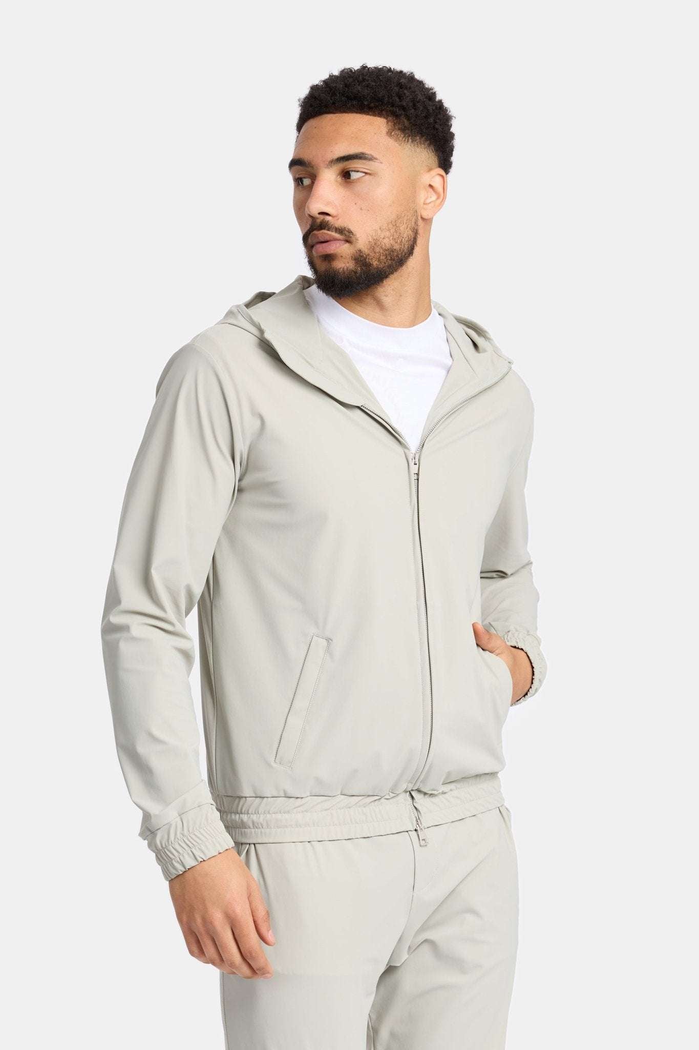 Cloud Grey Hooded Tech Vest