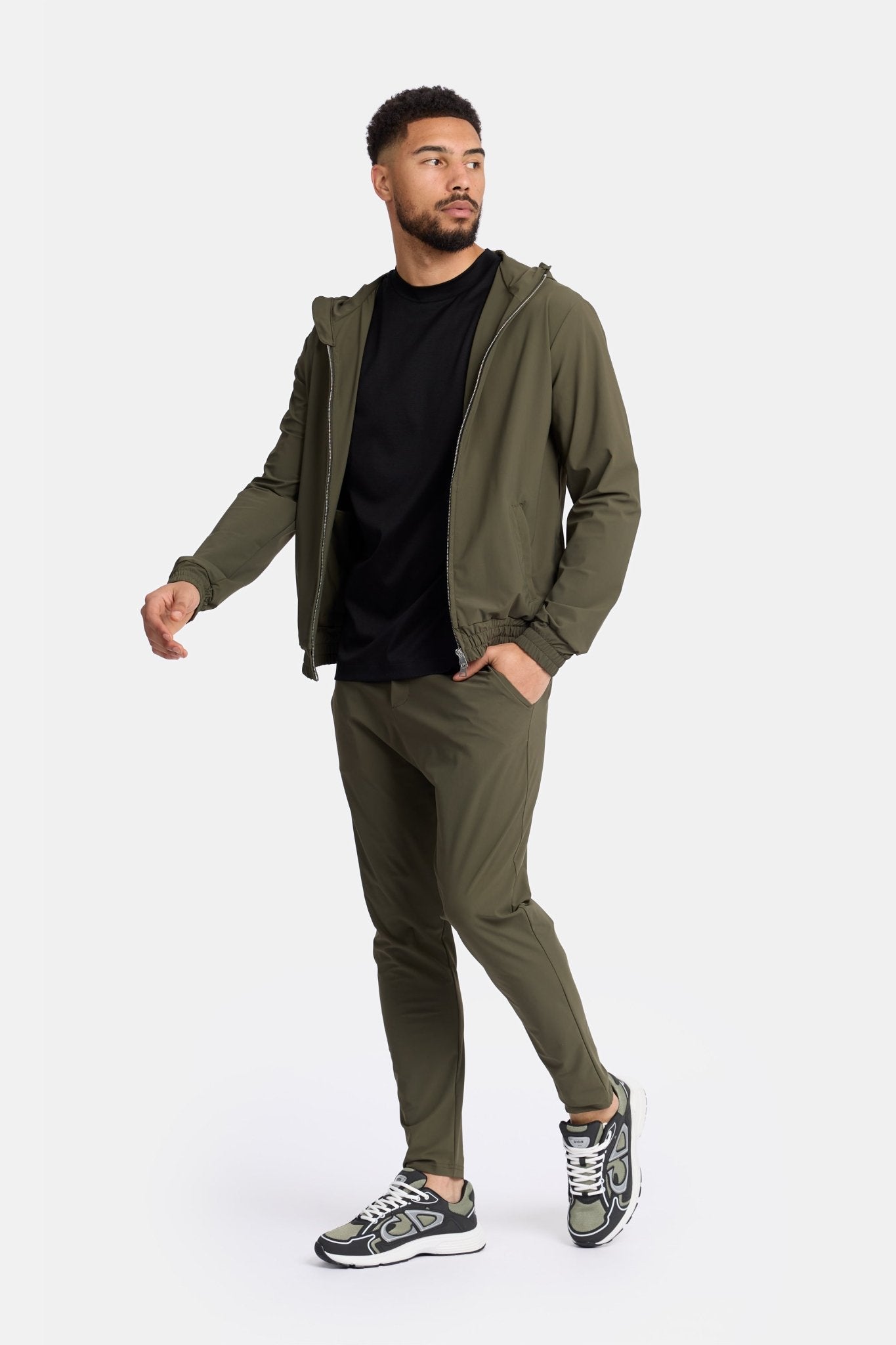 Dark Green Hooded Tech Vest