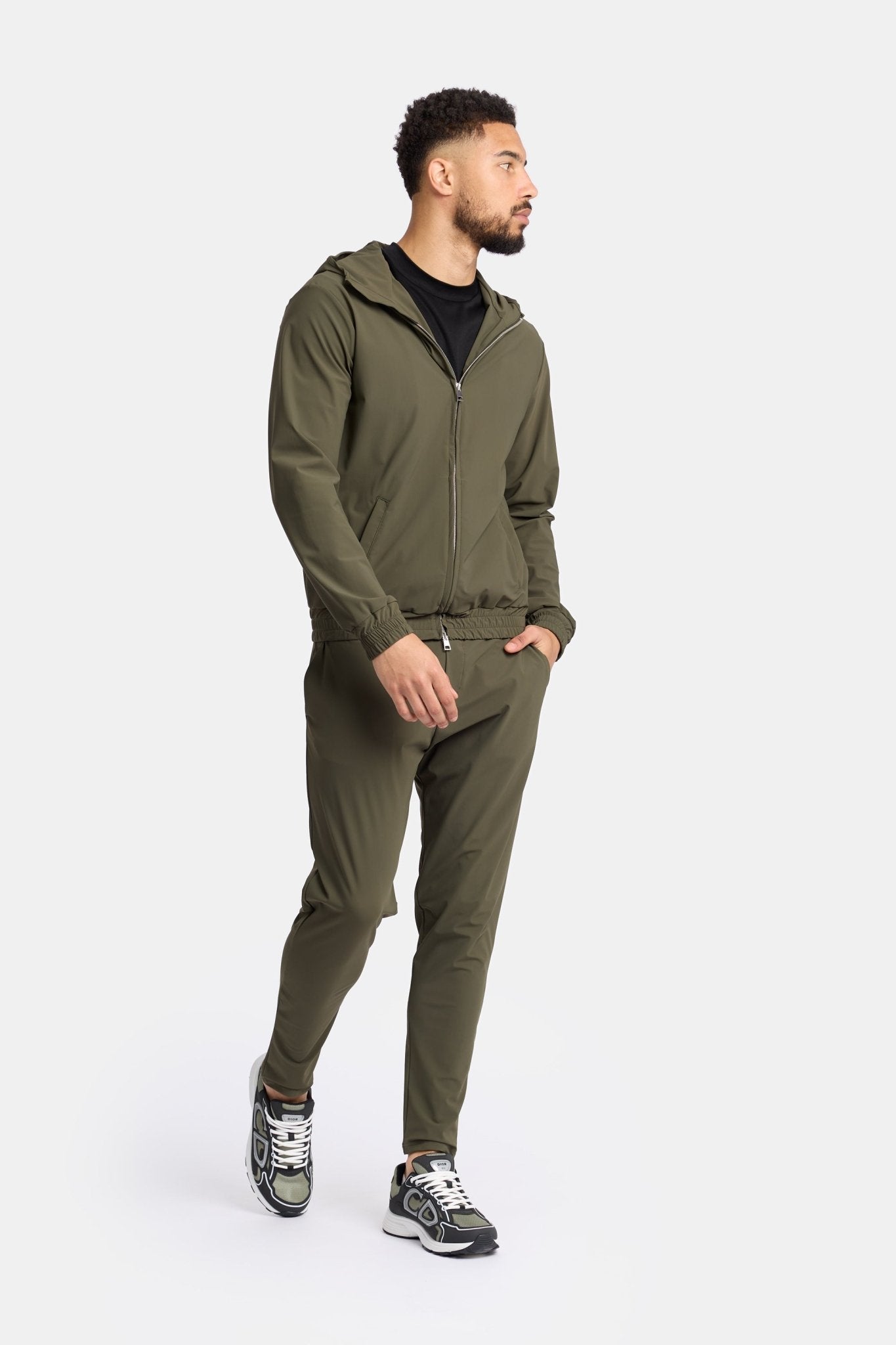Dark Green Hooded Tech Vest