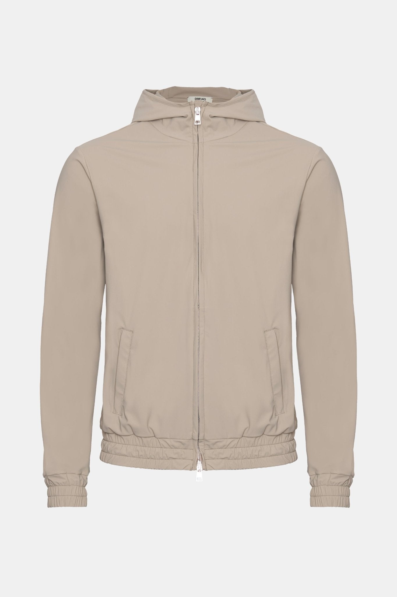 Light Beige Hooded Tech Vest